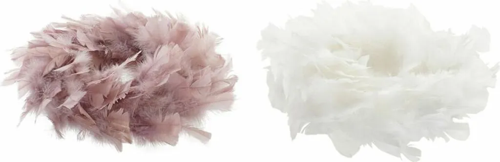 Couronne de Noël DKD Home Decor Plume en mousse 40 x 40 x 6 cm (Lot de 2)