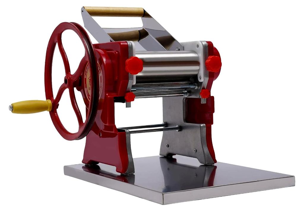 Manuelle Nudelmaschine aus Edelstahl, 38 * 28 * 26 cm, Pasta Maker mit 3 mm Nudelschneider, für Spaghetti, Lasagne und Knödel