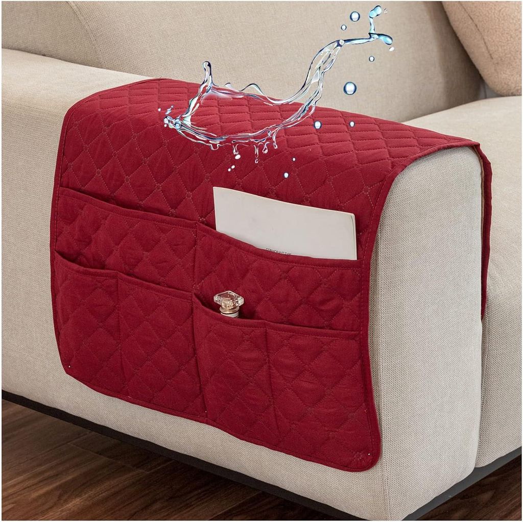 Wasserdichter Sofa-Armlehnen-Organizer mit 6 Taschen für Tablet, Handy und Fernbedienung