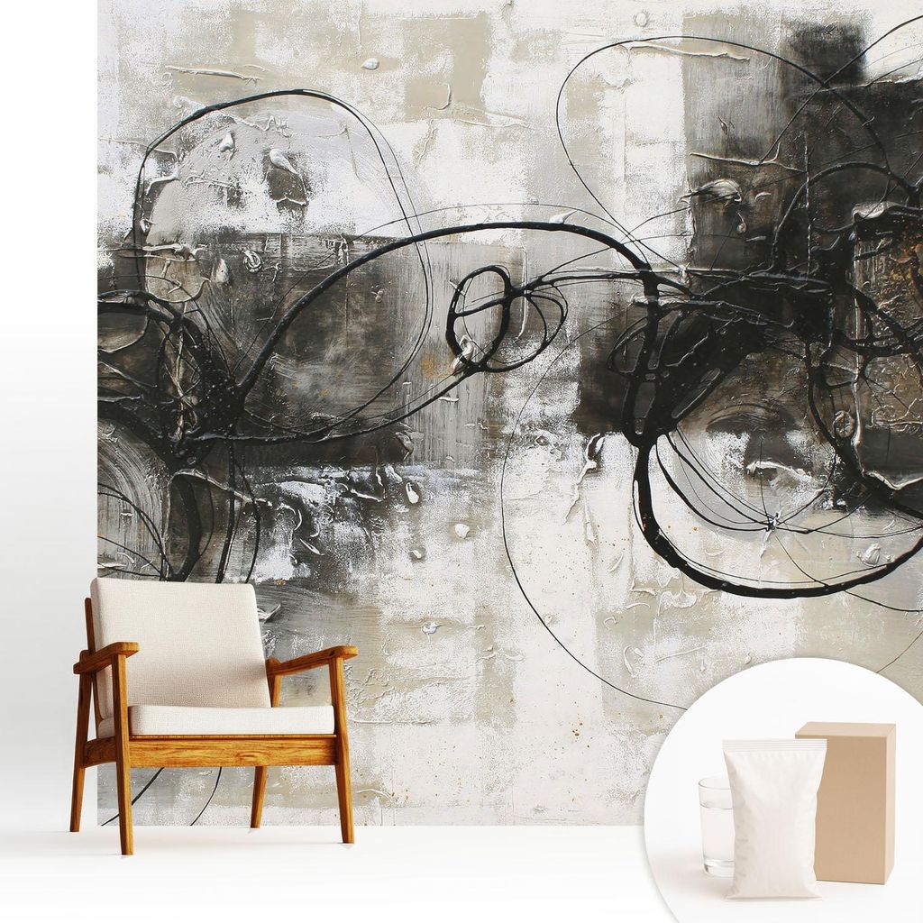 Fototapete - 250x250 cm - Tapete - Wandtapete - Wandbilder - Dekofolie - Tapete Folie - Wand - Dekoration - Wohnzimmer - Abstrakter Wirbel