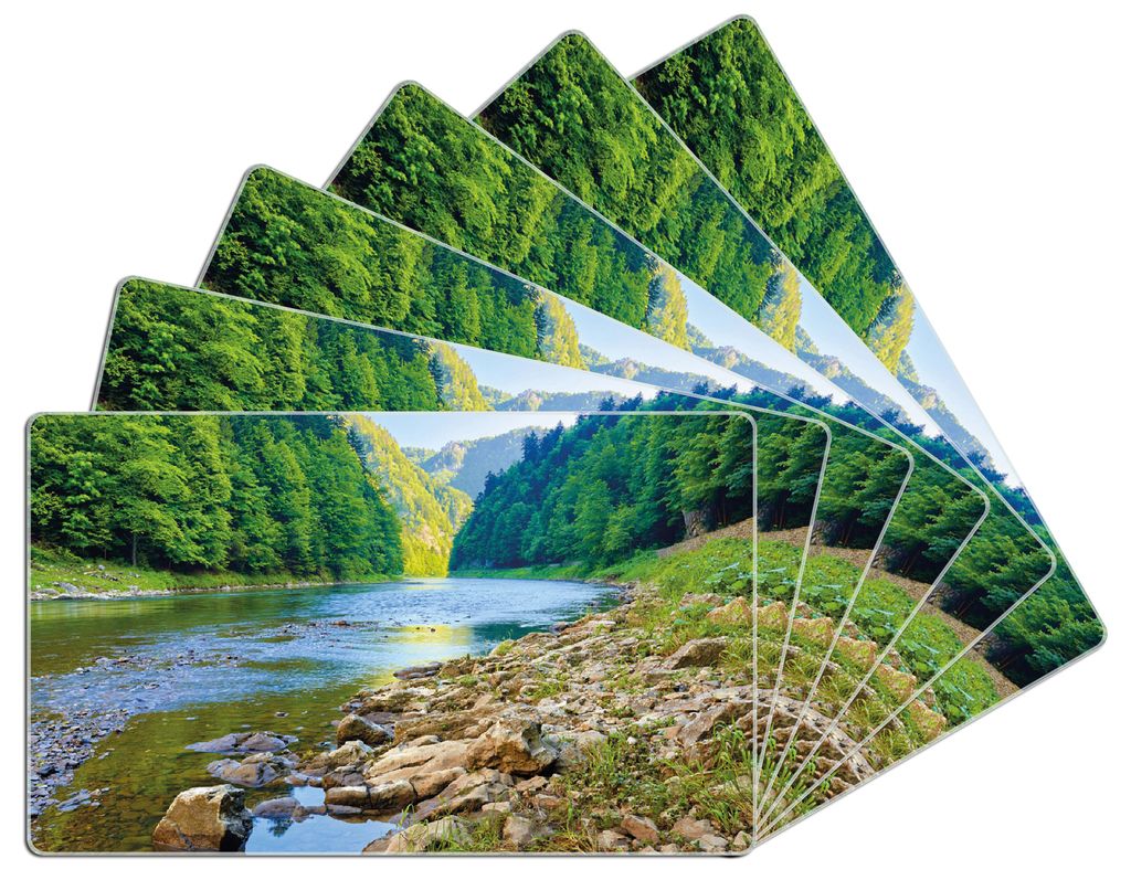 Wallario Frühstücksbrettchen 6er Set aus Glas, je 14 x 23 Produktbild 