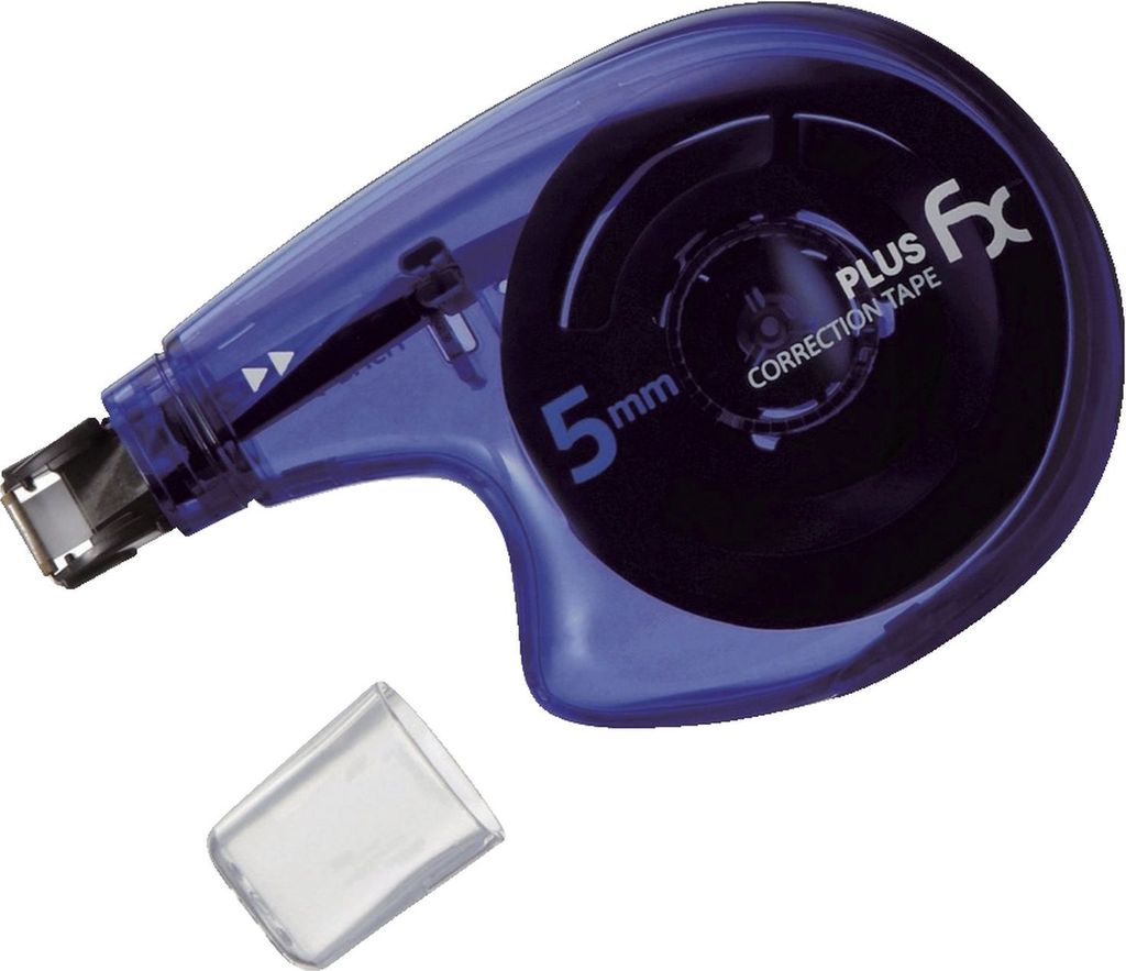 PLUS JAPAN Korrekturroller "FX" 5 mm x 10 m blau