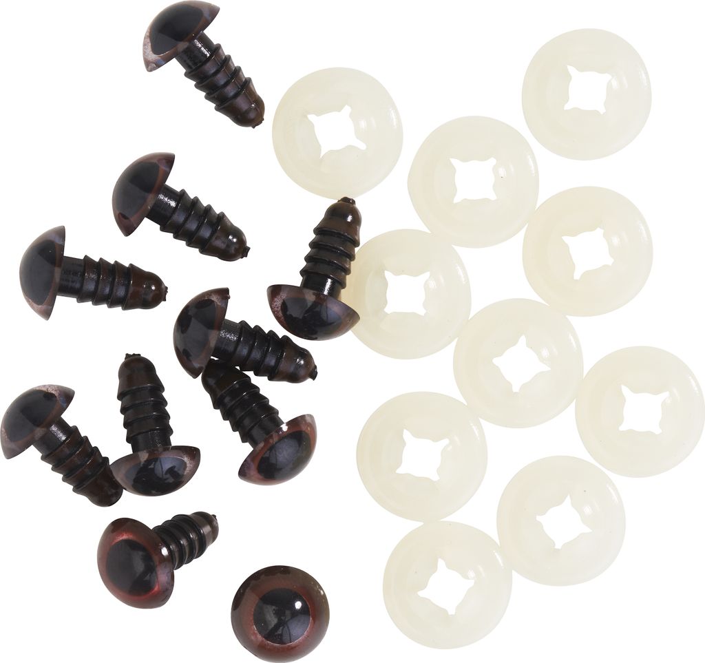 Bärenaugen braun, Ø 9mm, 10 Stück Produktbild 