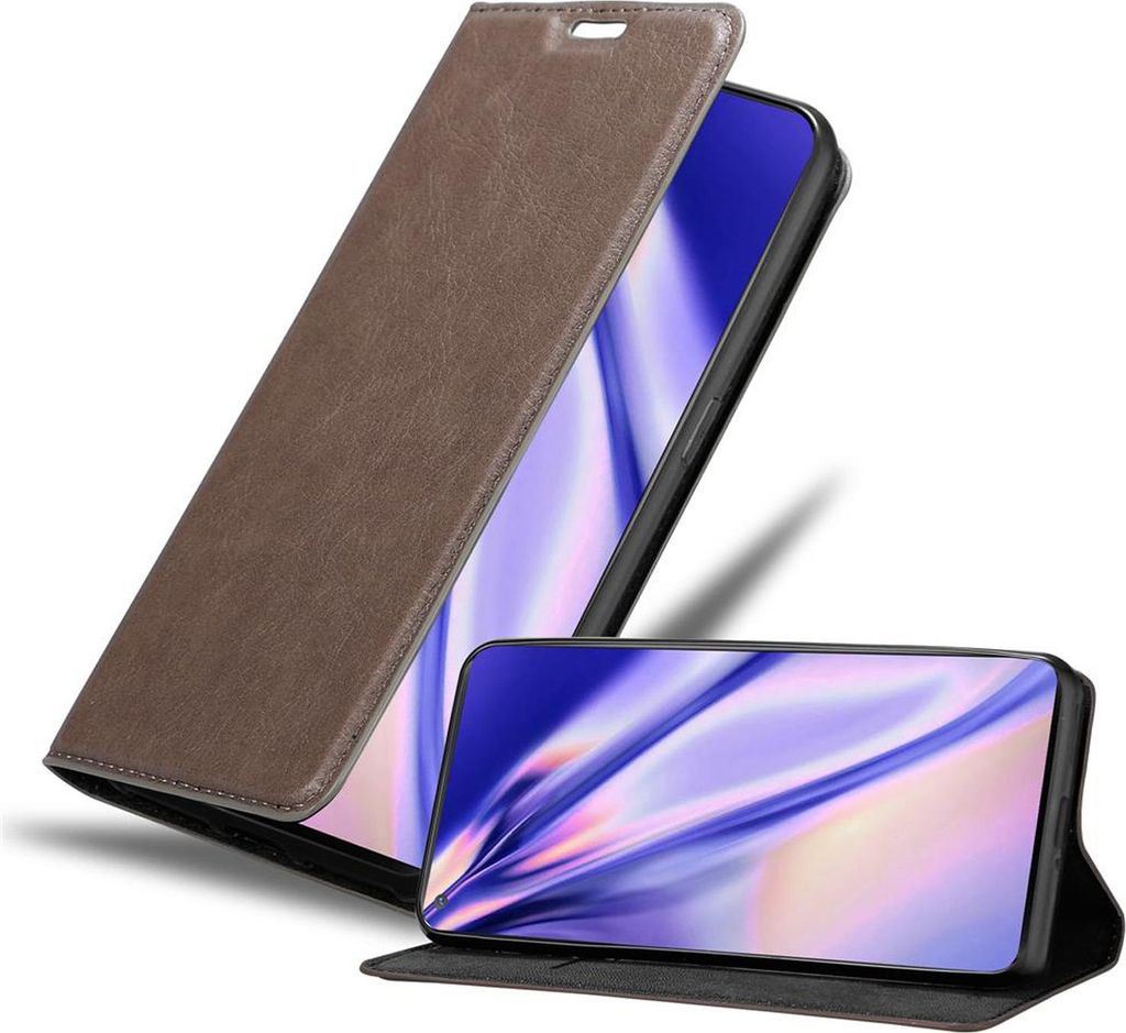Cadorabo Hülle für Oppo FIND X2 PRO Schutz Hülle in Braun Handyhülle Etui Case Cover Magnetverschluss