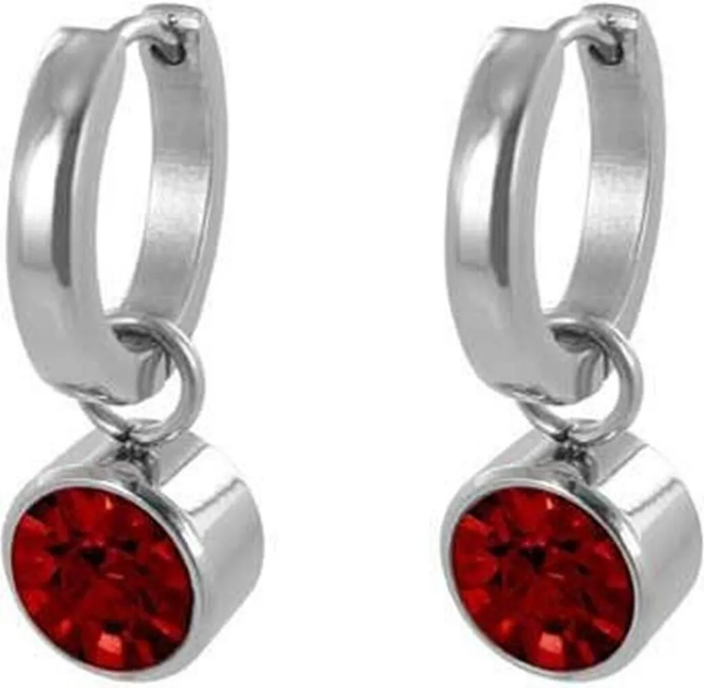 Orecchini CO88 8CE-60006 Rosso Argento | Bijoux Donna Eleganti