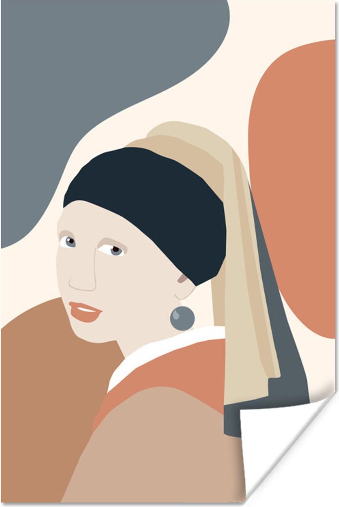 MuchoWow Poster Pastell - Perle - Mädchen 20x30 cm - Papierdruck
