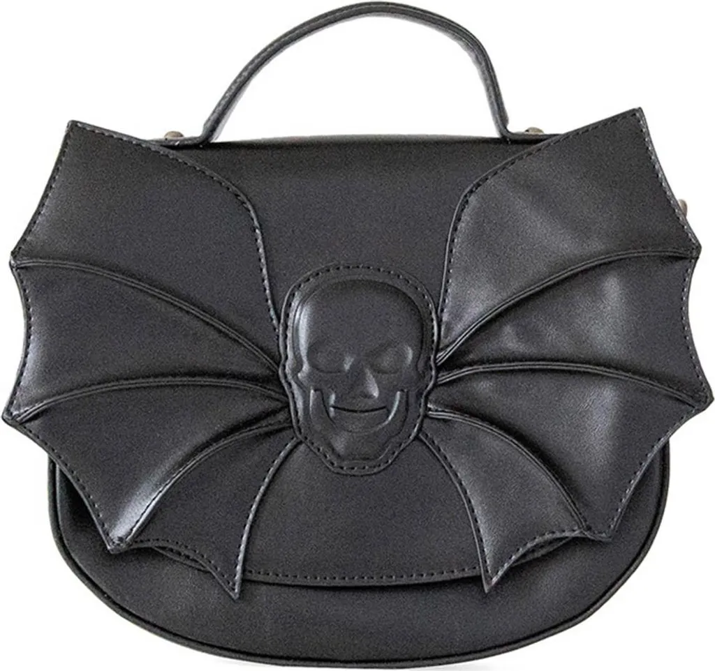 Sac à bandoulière Silent Creature Banned Alternative Bat Skull gothique