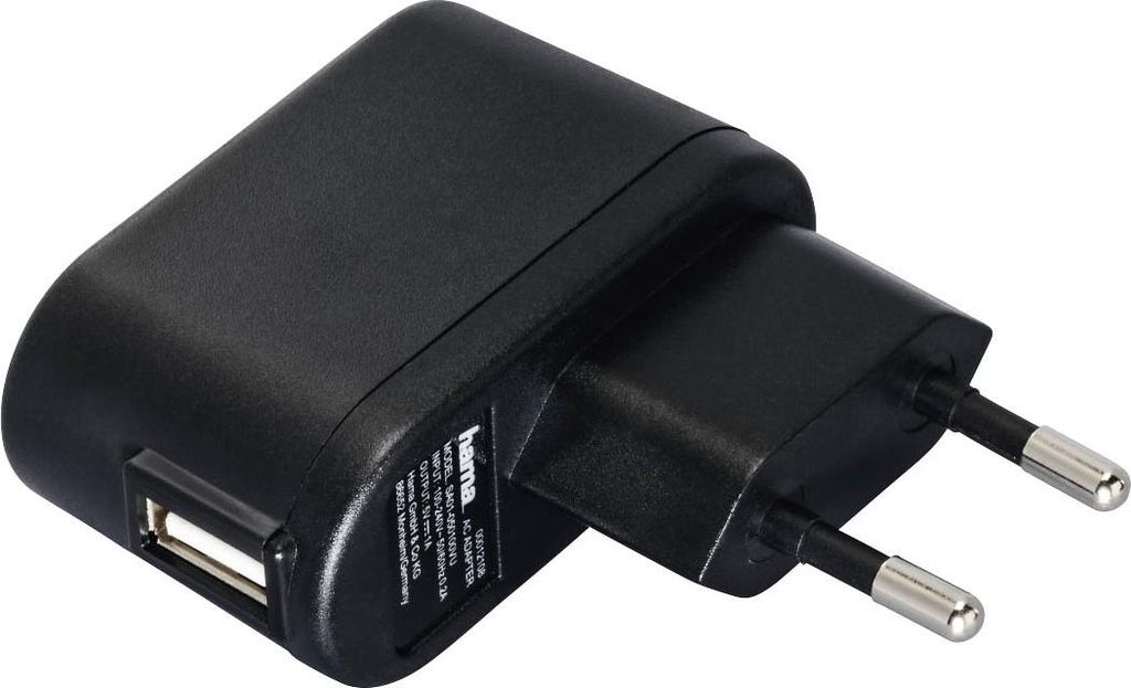 HAMA Caricatore USB 5V/1A nero Caricatore USB 5V/1A 12108 Immagine del prodotto 
