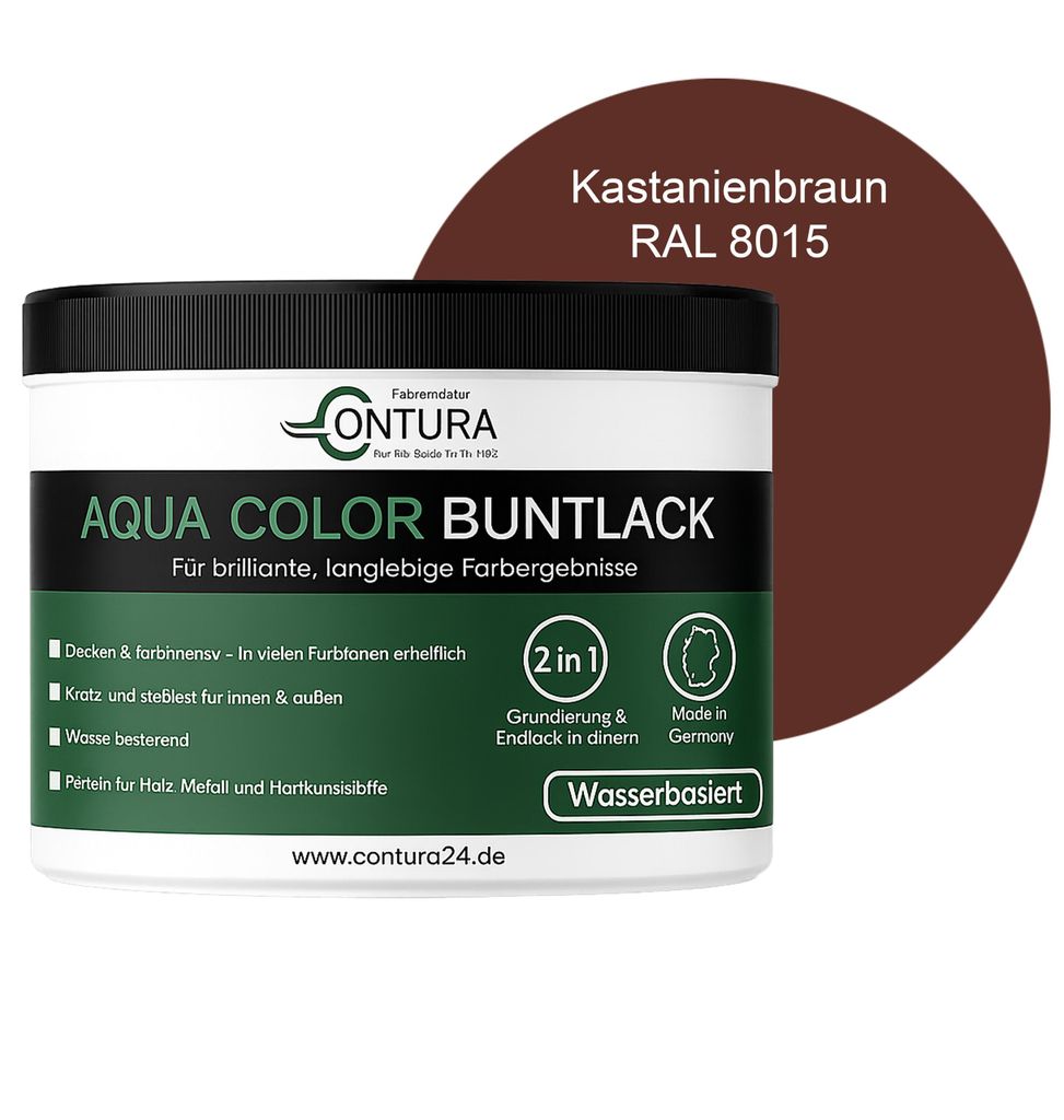 Contura 250ml. Buntlack Lackfarbe Lack Außen Innen Holz Produktbild 