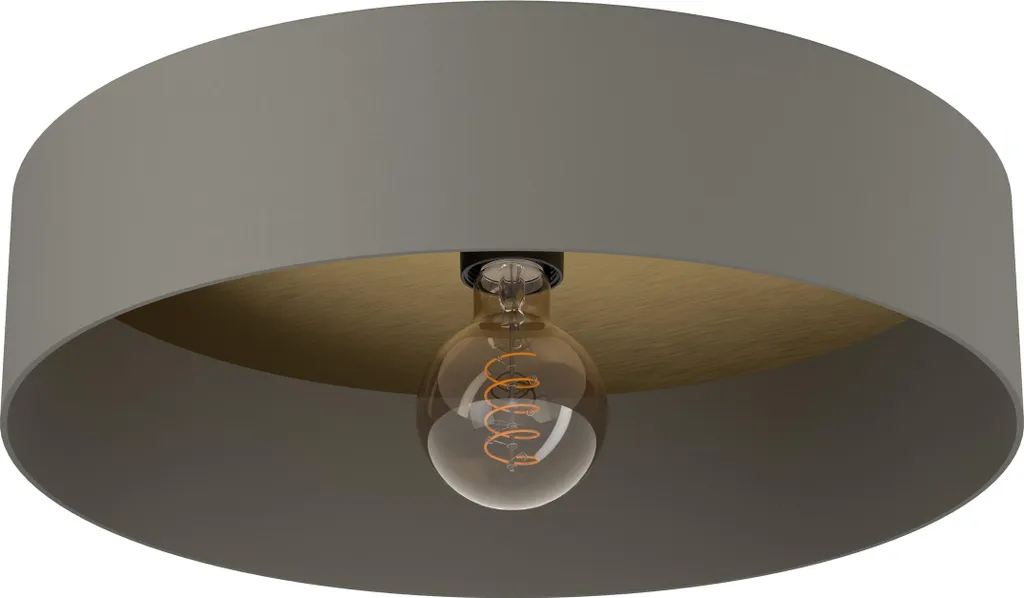 Plafonnier Eglo 901745 DUAIA E27 40W Luminaire Anthracite et Brun Chic