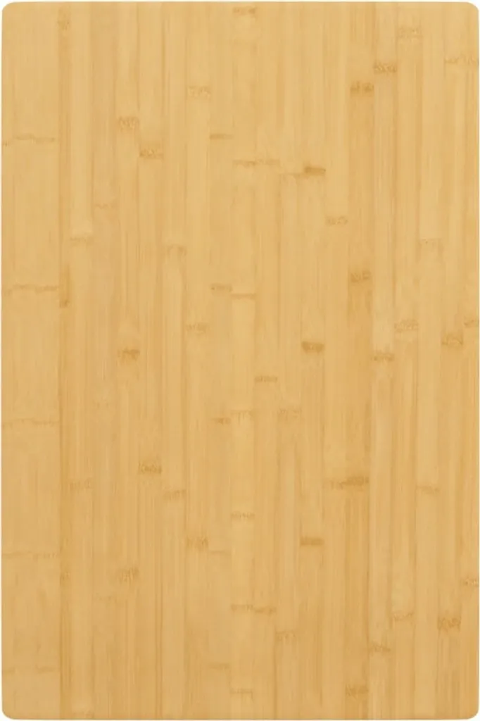 Piano Tavolo Bamboo 60x100x2,5 cm - Piano d'Appoggio Naturale The Living Store