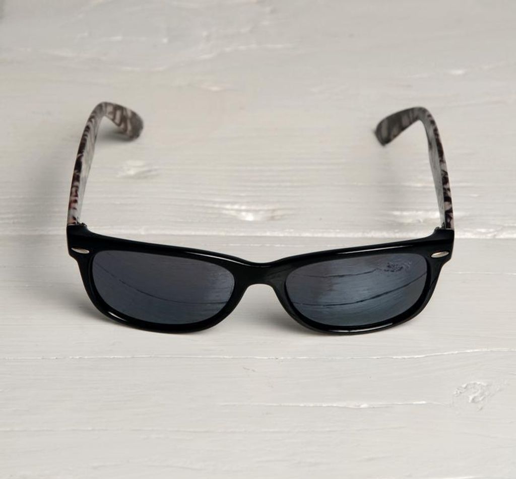 Freak Scene Sonnenbrille schwarz - M - Muster grau schwarz