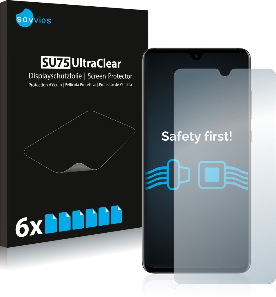 6x Für Huawei Mate 20 Schutzfolie Savvies Displayschutz Display Schutz Folie Klar Transparent