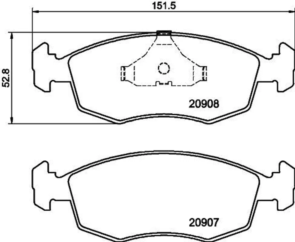 Plaquettes de frein de rechange pour Escort VI et Orion III GAL HELLA