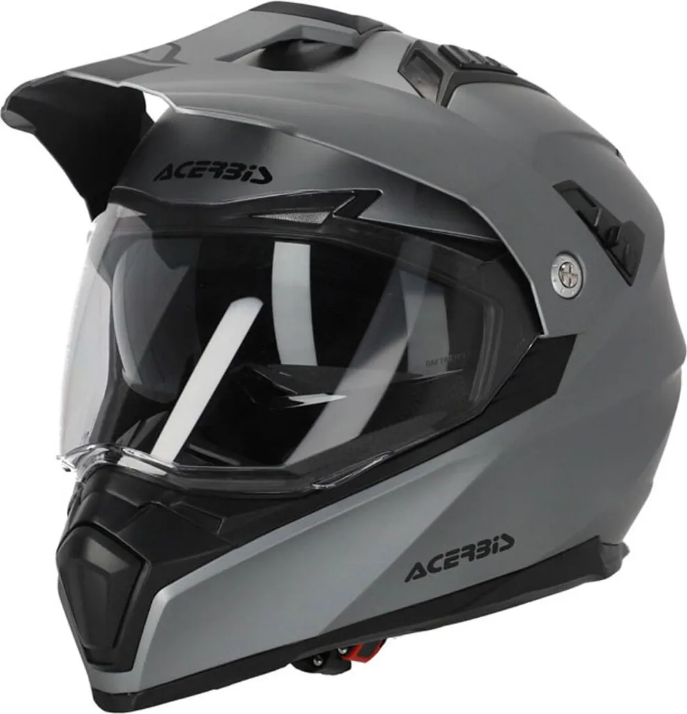 Casque Enduro Acerbis Flip FS-606 Gris Mat XS Idéal pour Trail et Sorties