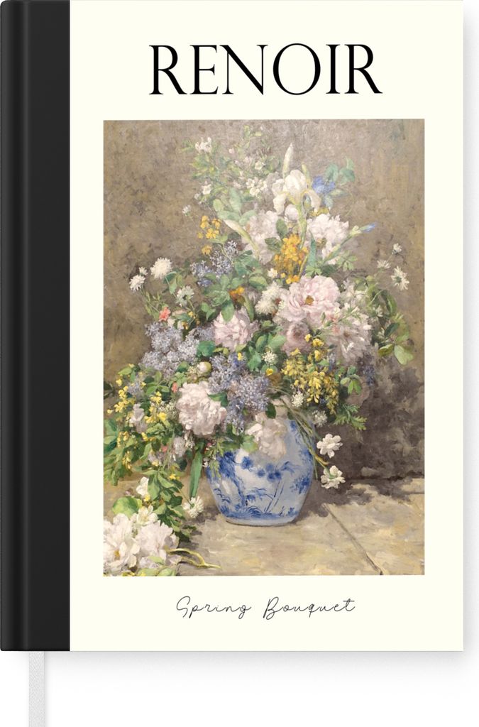 MuchoWow Notizbuch Tagebuch Haushaltsbuch Notebook A5 Gemälde - Renoir - Frühlingsstrauß - Notizblock - Notizheft - Notebook - Schreibblock - ...