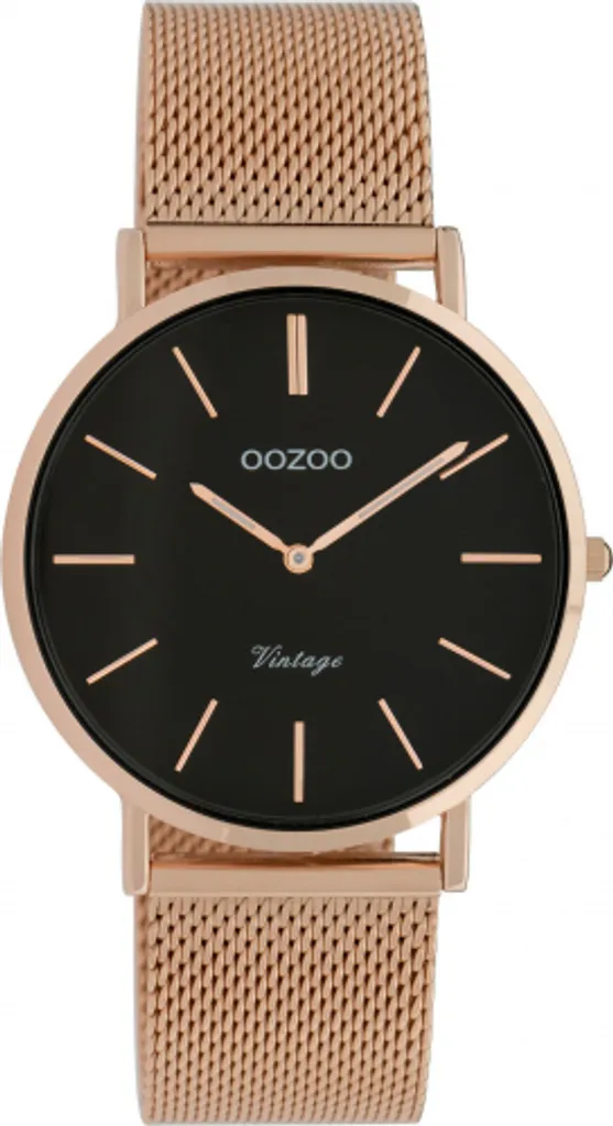 Oozoo Vintage: L'Orologio Oro Rosa e Nero per la Donna di Classe
