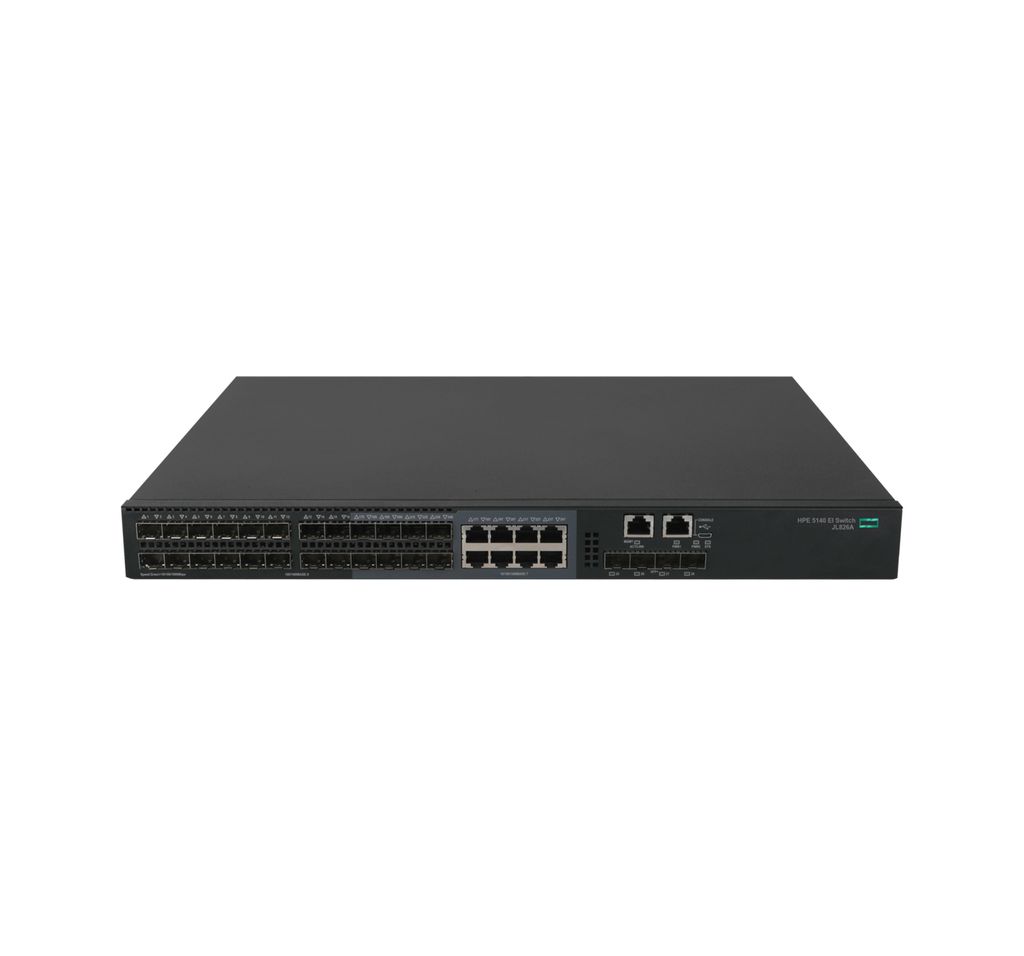 HPE Networking Comware Switch 24G SFP w/8G Combo 4SFP+ EI 5140, Managed, L3, Gigabit Ethernet (10/100/1000), Power over Ethernet (PoE), Rack-Einbau...