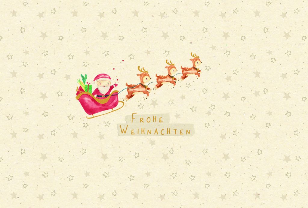Weihnachten Grußkarte - Glückwunschkarte mit Umschlag Green Produktbild 