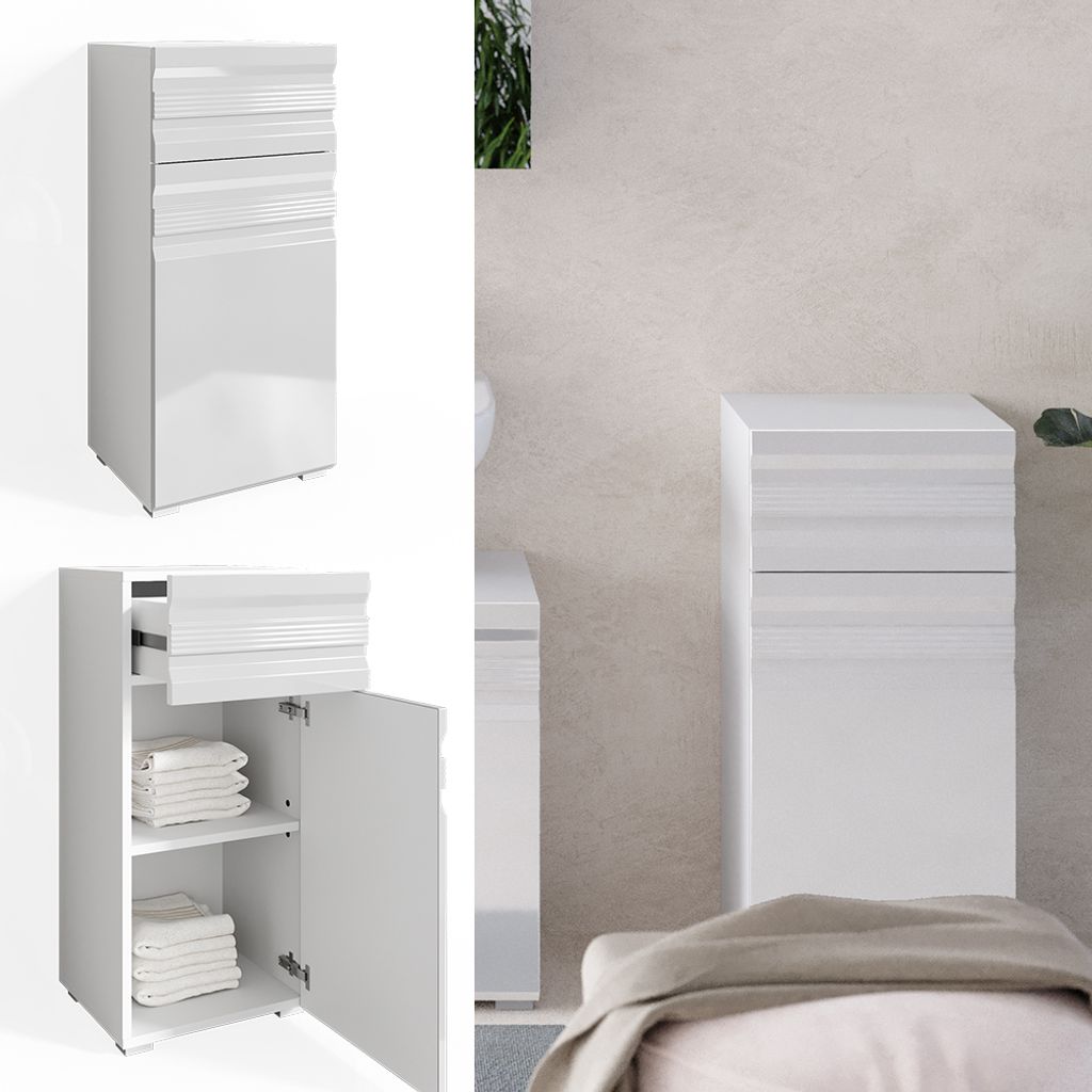 Vicco Mobiletto Bagno Bianco 36.4 X 79 Cm, Fredd