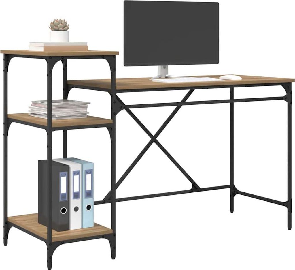 Langlebige Schreibtisch Artisan-Eiche 135 x 50 x 90cm Holzwerkstoff - Möbel405878 - Kommoden