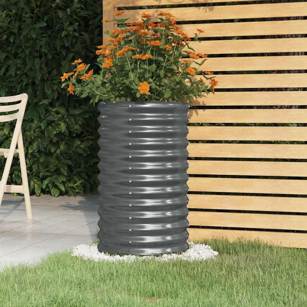VidaXL Jardinière 40x40x68 cm en acier peint par poudrage Image du produit 