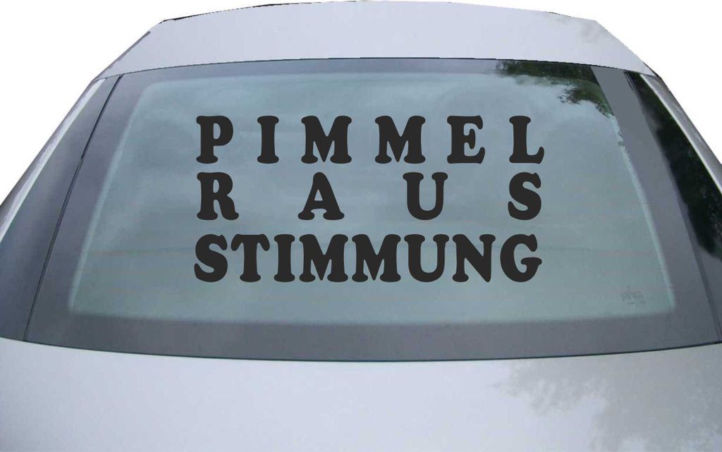 Indigos UG - Aufkleber Heckscheibe & Motorklappe DE6443 - schwarz - 600x285 mm - Pimmel raus stimmung - Auto Scheiben Fenster Heckklappe Tuning Rac...