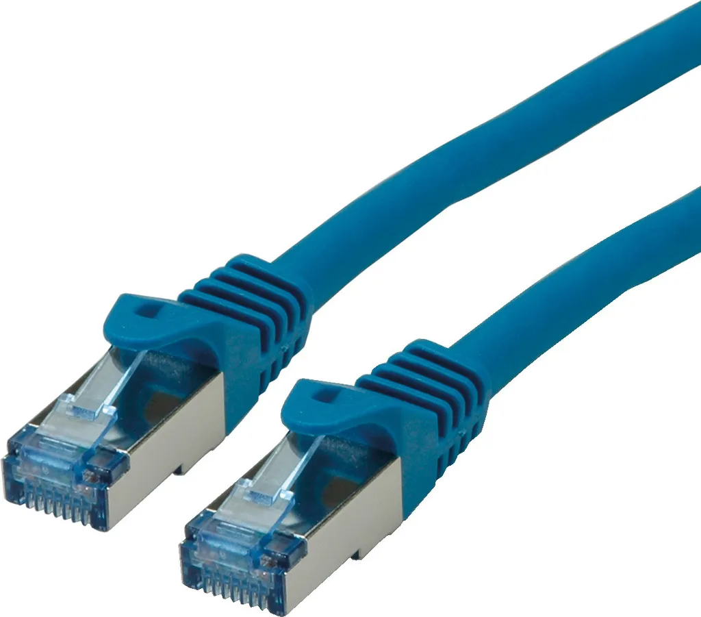 Cavo Patch Roline S Cat.6A 30cm Blu | Ideale per Switch PoE e NVR