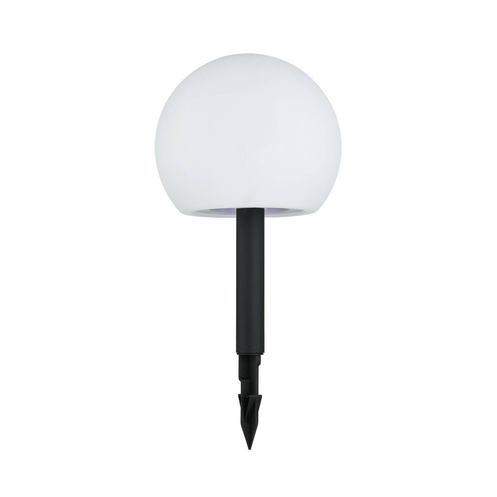 Lindby LED-Solarlampen Lago, RGBW, 3er-Set, Kugeln, Erdspieß