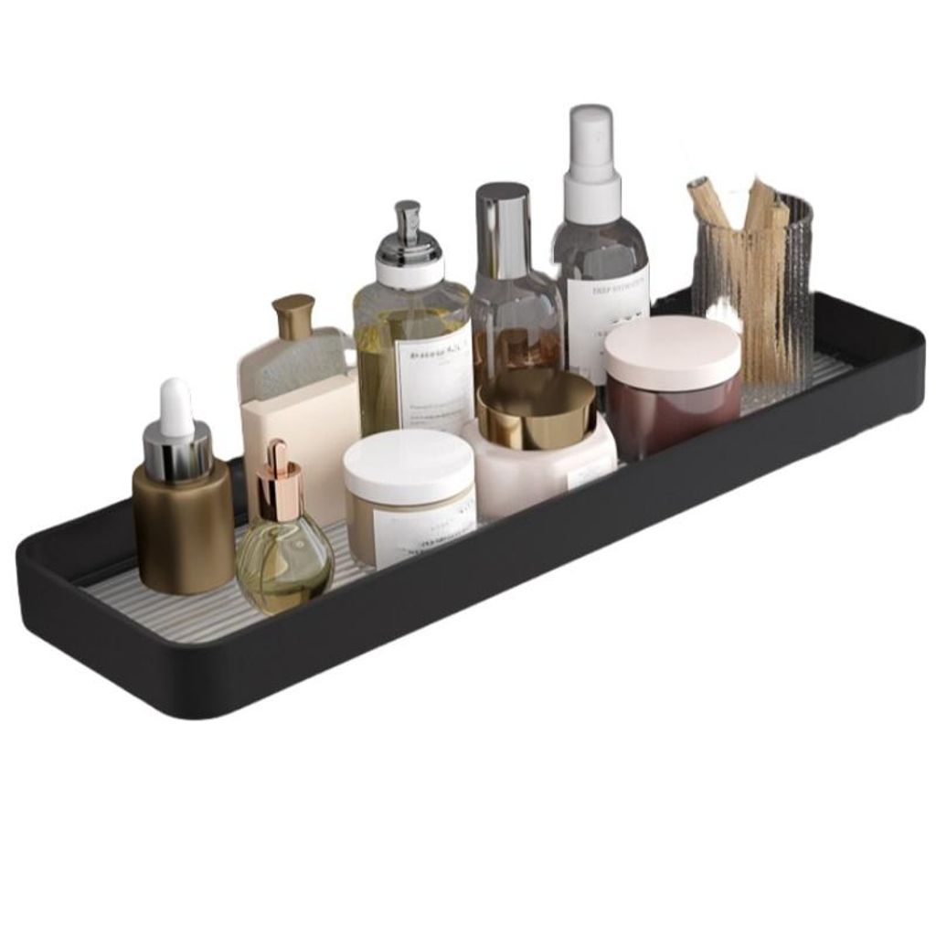 Acryl Wandregal, verstärktes Aluminium, ohne Bohren, hohe Tragkraft, mehrlagig, für Bad & Schlafzimmer, 50cm