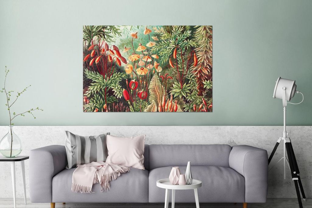 MuchoWow Wanddekoration Metall Metallbild Wandkunst 120x80 cm Blumen - Kunst - Vintage - Natur - Botanisch MuchoWow Aluminium Gemälde - Alu Bild