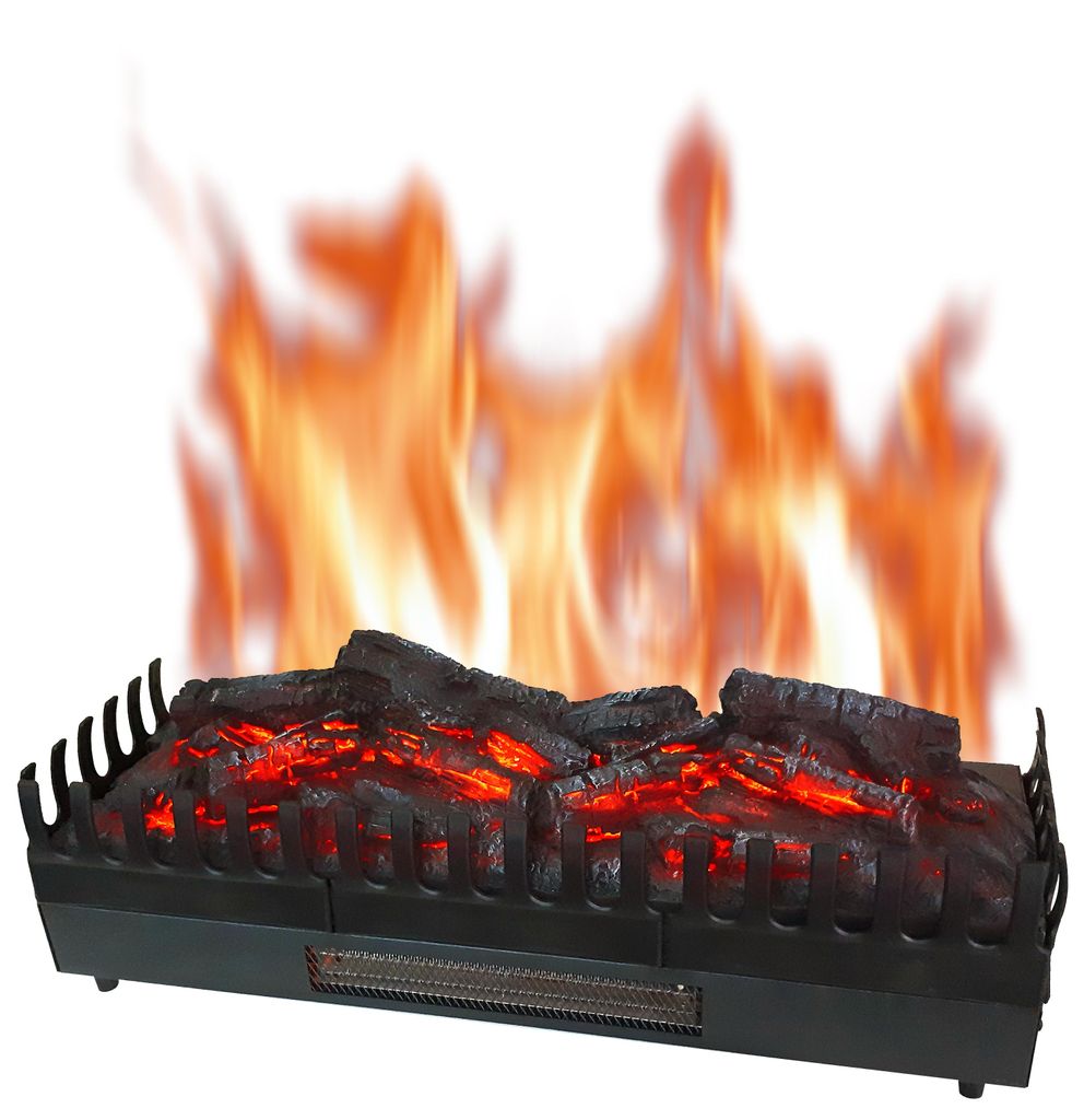 CHEMIN'ARTE - Glutholz-Feuerstelle XL 67 cm mit LED-Flammeneffekt, einstellbare Heizung