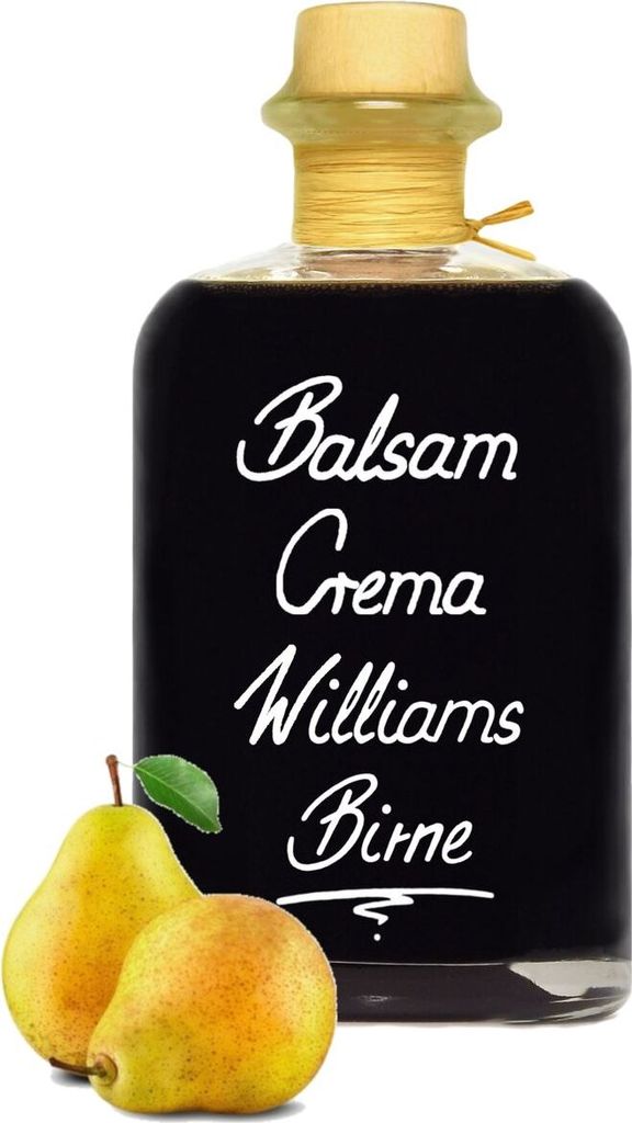 Balsamico Creme Birne 1L 3% Säure mit original Crema di Aceto Balsamico di Modena IGP.
