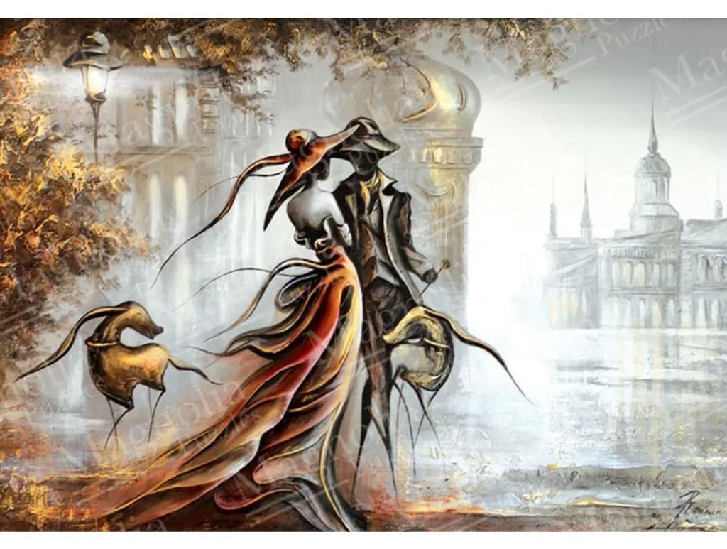 Magnolia Puzzle Randka w ciemno - kolorowa zabawka 1000 Zdjęcie produktu 