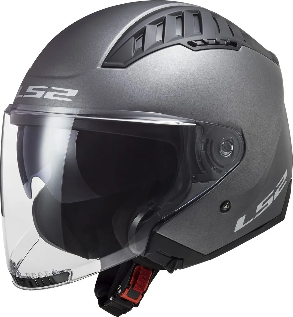 Casque Moto Jet LS2 Copter OF600 Gris Mat S pour Circulation Urbaine