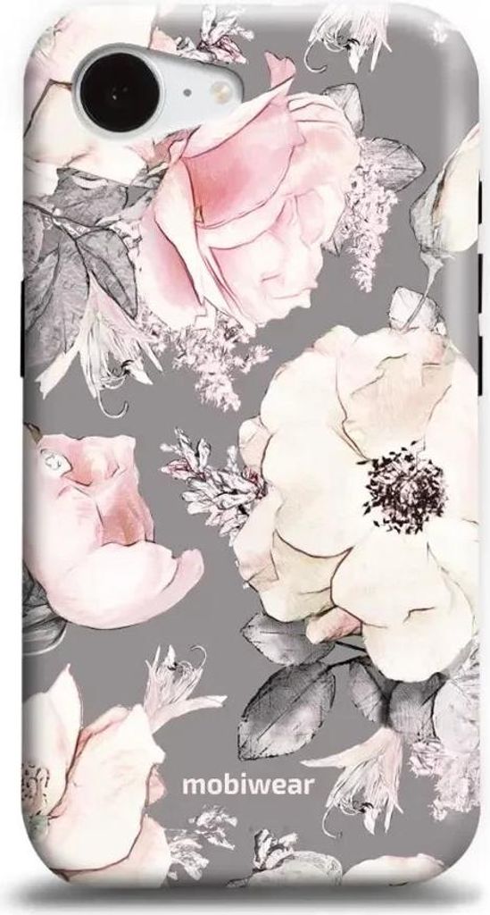Handyhülle für iPhone 17e / 16e, Mobiwear Elite Pro, Rosa-Blumig