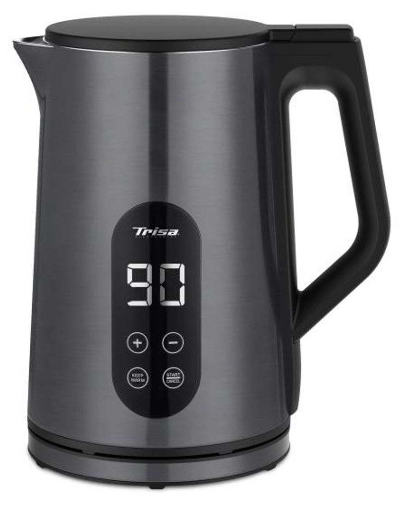 TRISA Wasserkocher 2200W 1.7L kabellos Temperaturauswahl anthrazit