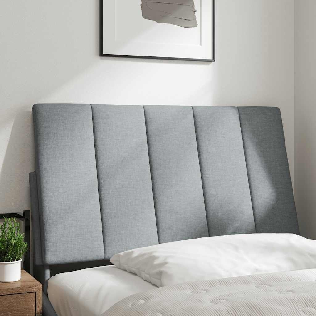 Cuscino Testiera Hanko Grigio Chiaro 90 cm in Tessuto Immagine del prodotto 