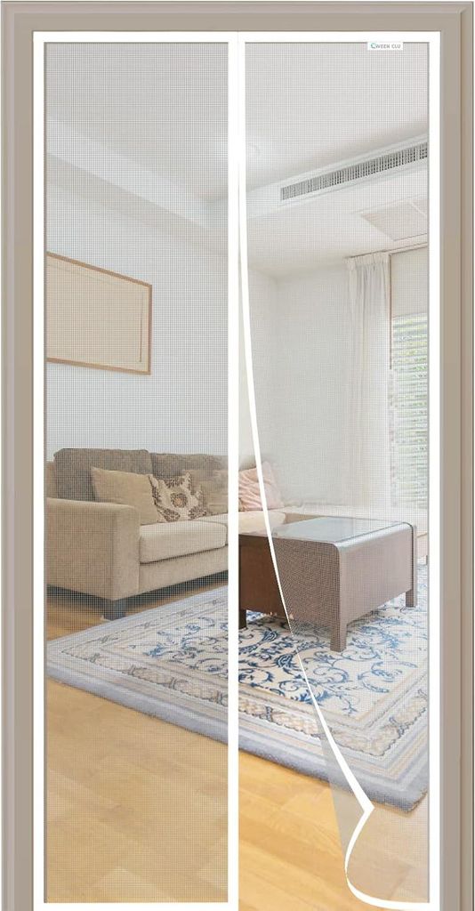 Magnetisches Fliegengitter für die Tür - 80 x 220 cm - neueste Modelle - Balkontür - ohne Bohren - weiß