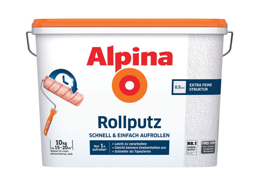 Alpina Rollputz 10 kg 0,5 mm Körnung weiß Produktbild 