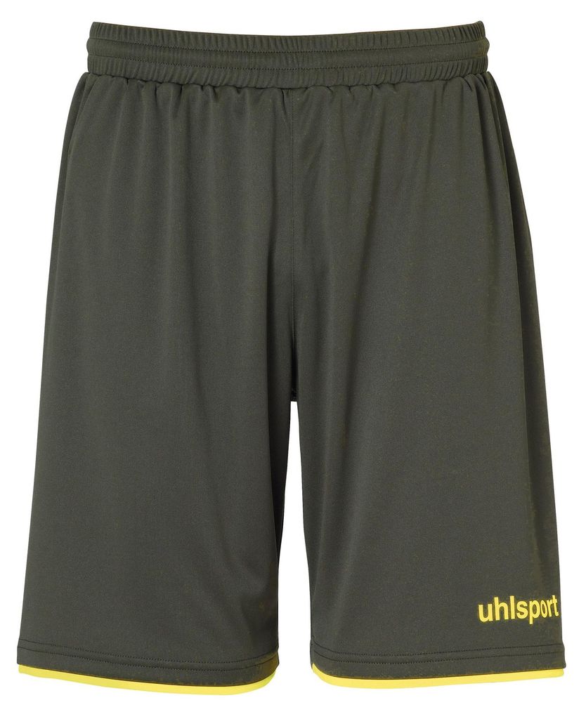 Uhlsport Club Shorts Kinder - Oliv / Neongelb Produktbild 