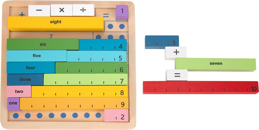 Tooky Toy Wooden Math Board Zählen lernen Zählbrett