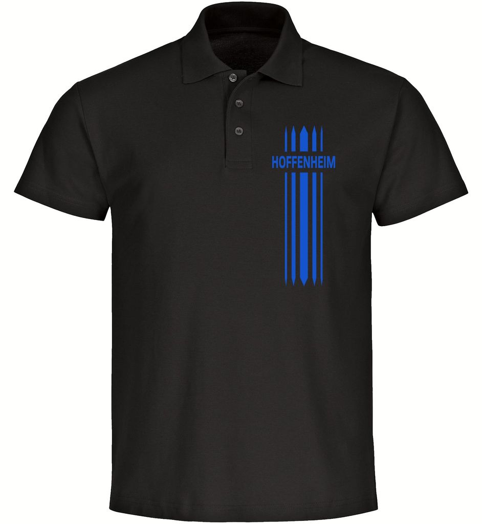 multifanshop Poloshirt - Hoffenheim - Streifen, schwarz, Größe L
