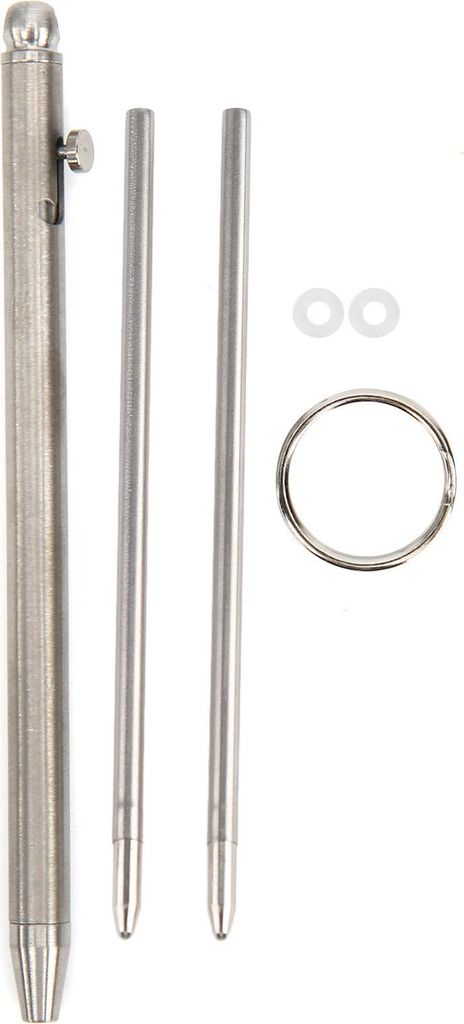 Mini Pen Pure Titanium EDC tragbarer Schlüsselbundzeichen Kugelschreiber instrumentierterssilver