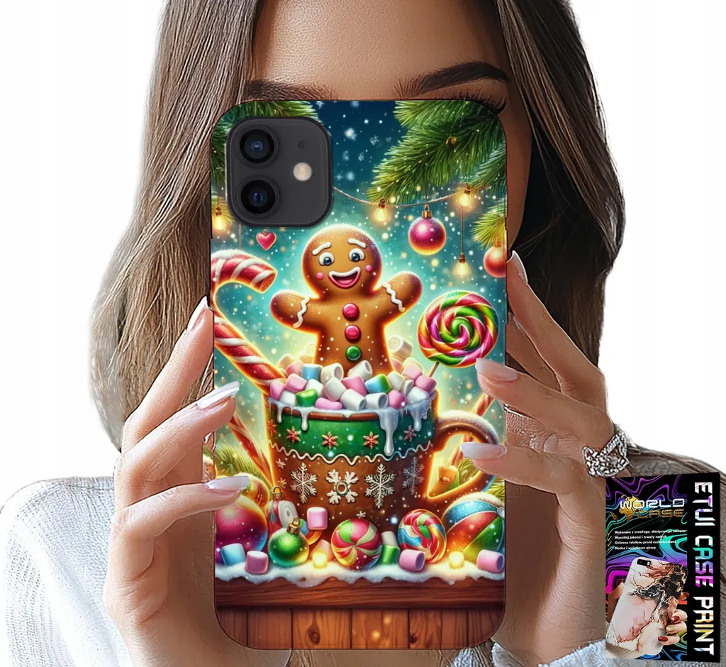 Custodia Per Iphone 12 Mini - Disegni Natalizi Di Pan Di Zenzero + Vetro