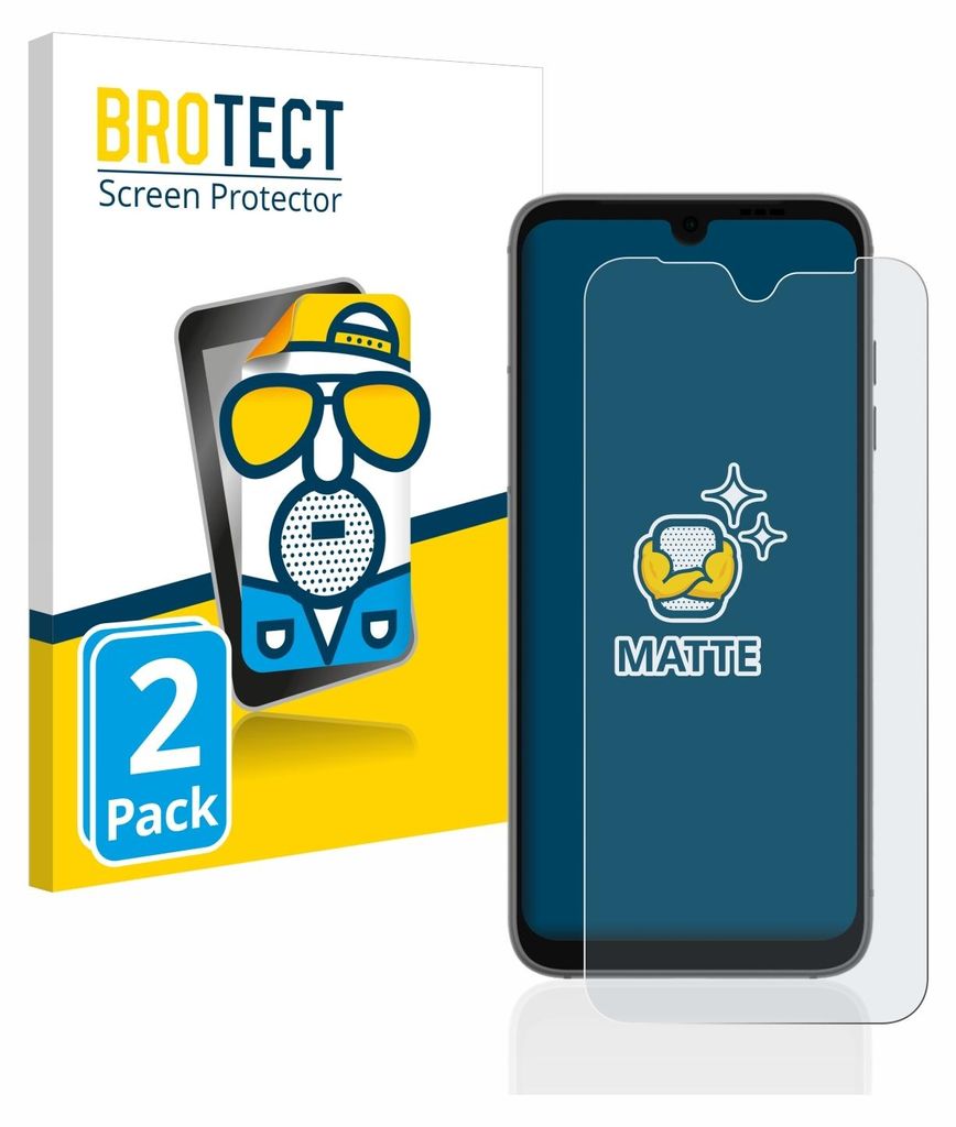 A product shot of a screen protector packaging and a smartphone with a screen protector applied.
