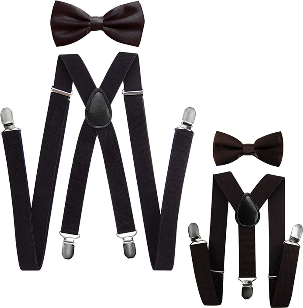Set Regalo Axy: Bretelle e Papillon Abbinati Uomo e Bambino per Cerimonia