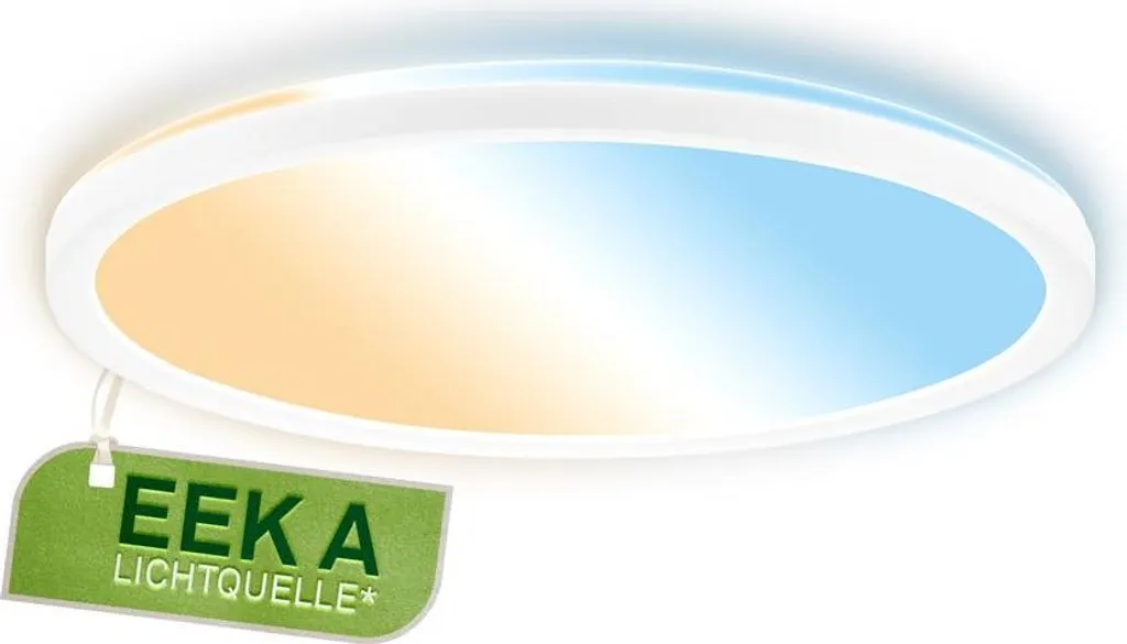 Briloner TAVA Pannello LED, CEE A sorgente luminosa*, dimmerabile, telecomando, bianco, Ø29,3 x 3 cm