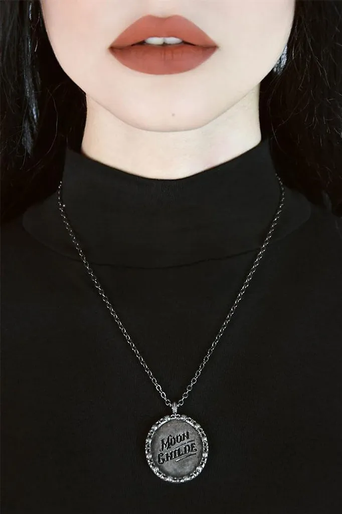 Collana Killstar Moon Childe - Ciondolo Gotico Occulto in Lega Metallica