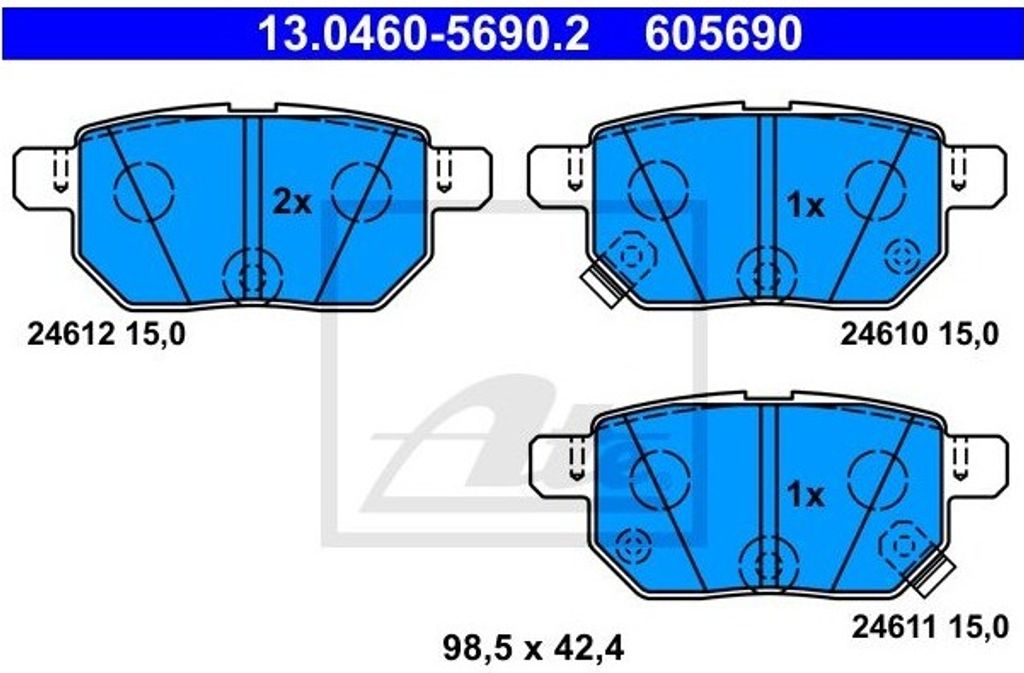 ATE Bremsbeläge vorne für Lexus Subaru Toyota